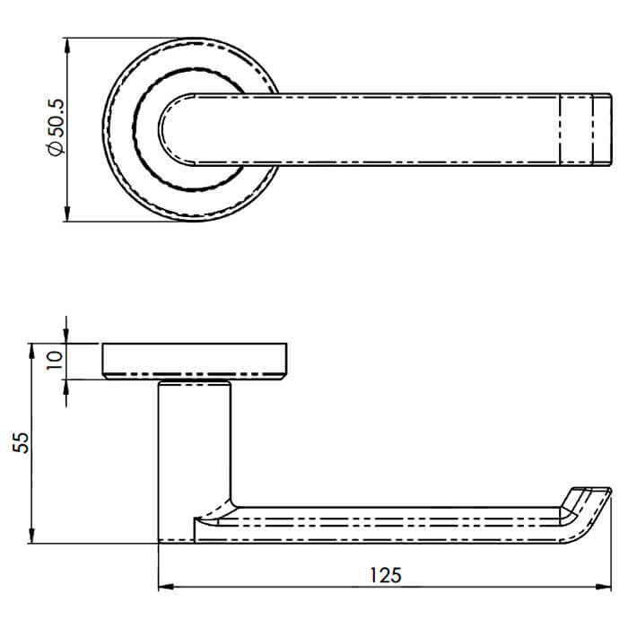 Carlisle Brass Serozzetta Concept Chamfered Edge Lever on Round Rose