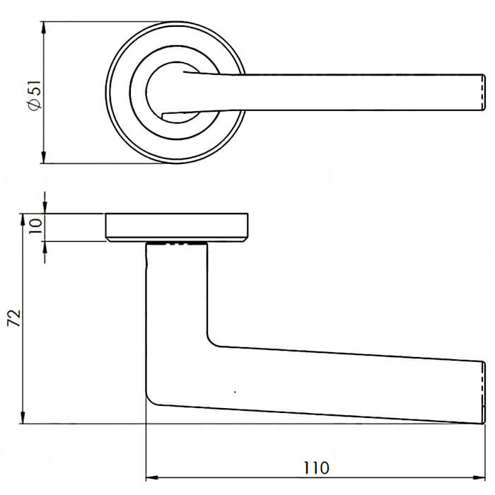 Carlisle Brass Serozzetta Dieci Lever Handle on Round Rose