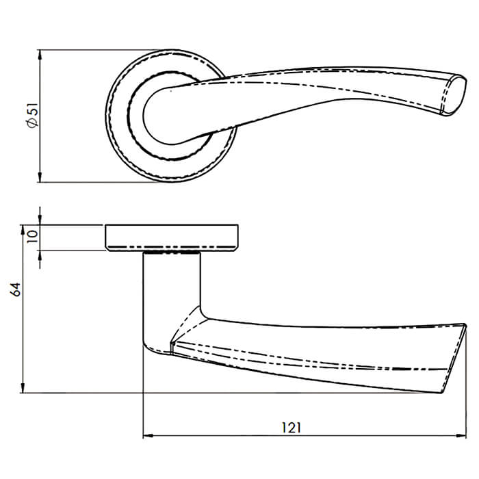 Carlisle Brass Serozzetta Venti Lever Handle on Round Rose