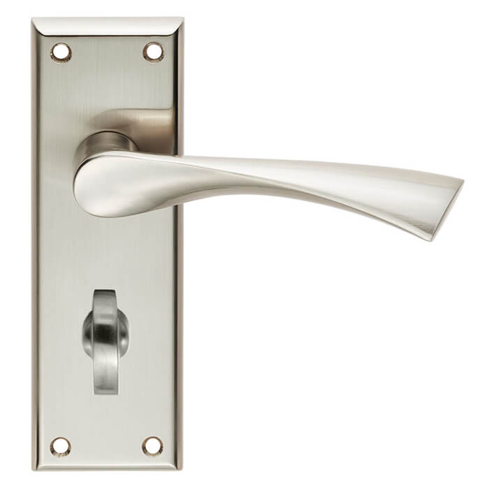 Carlisle Brass Serozzetta Venti Twist Bathroom Door Handle with Privacy Lock