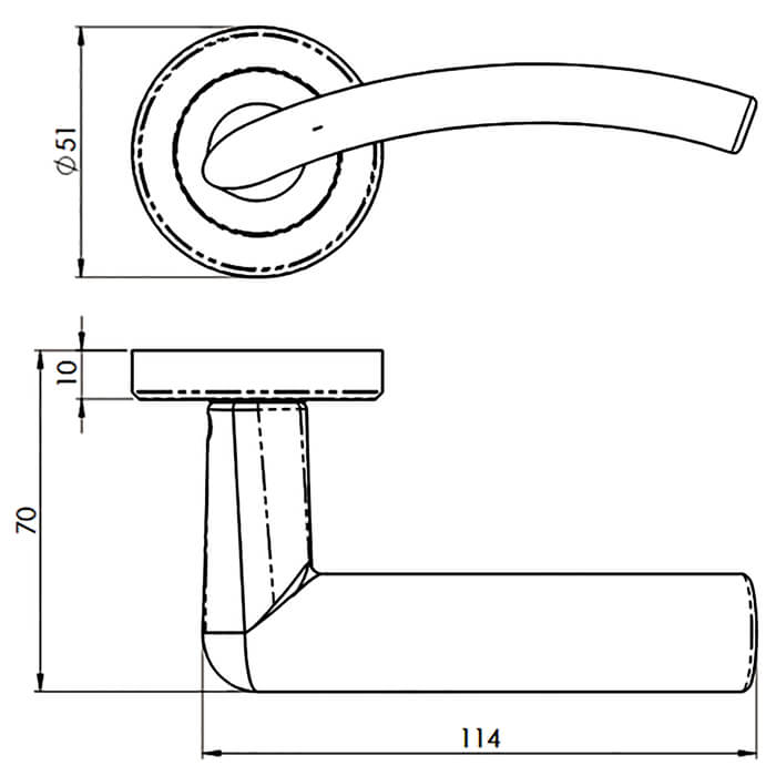 Carlisle Brass Serozzetta Trenta Lever Handle on Round Rose