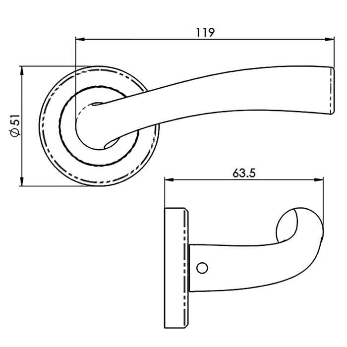Carlisle Brass Serozzetta Cinquanta Lever Handle on Round Rose