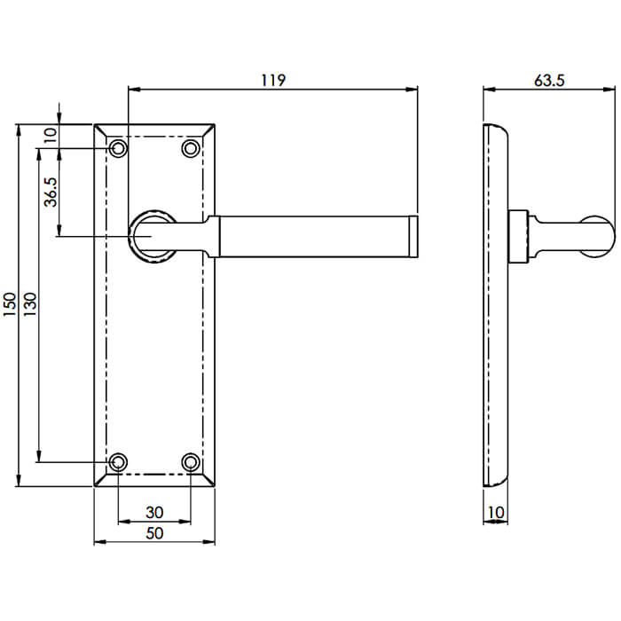 Carlisle Brass Serozzetta Sessanta Lever Handle on Backplate - Dual Finish