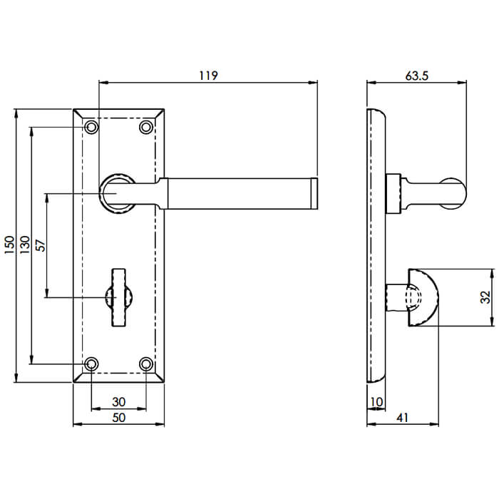 Carlisle Brass Serozzetta Sessanta Lever Handle on Backplate - Dual Finish