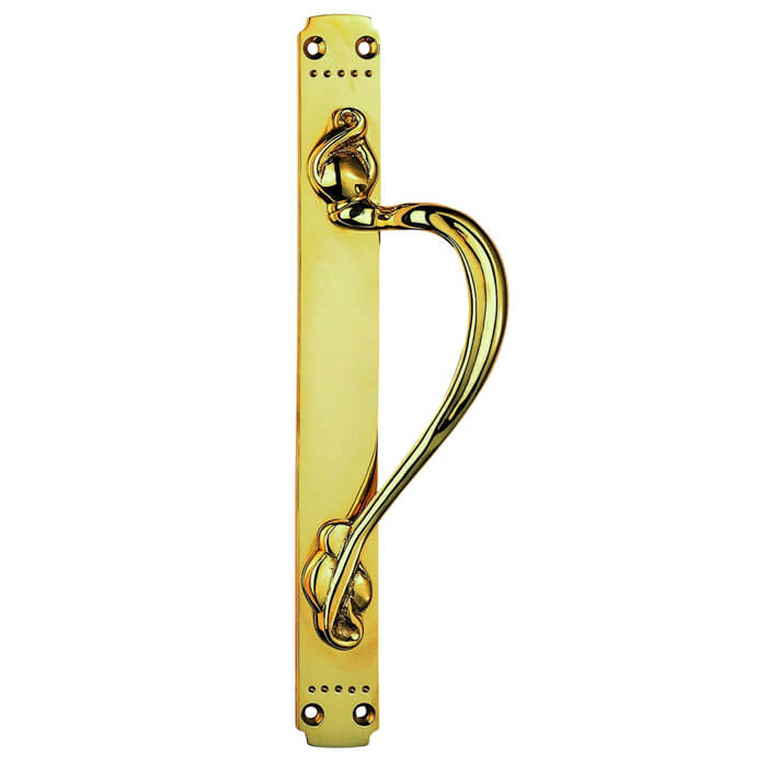 Carlisle Brass Laurin Ornate Offset Pull Handle on Backplate