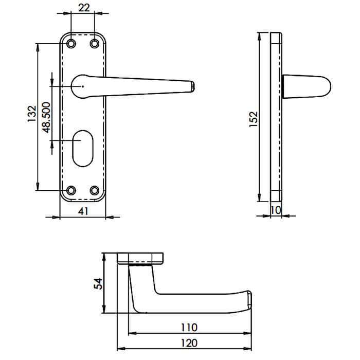 Carlisle Brass Eurospec Aluminium Lever on Backplate