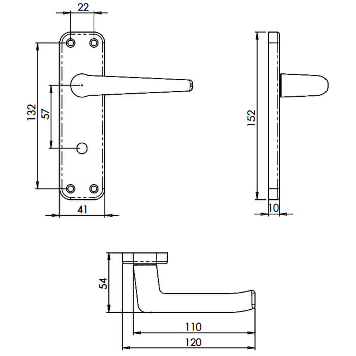 Carlisle Brass Eurospec Aluminium Lever on Backplate