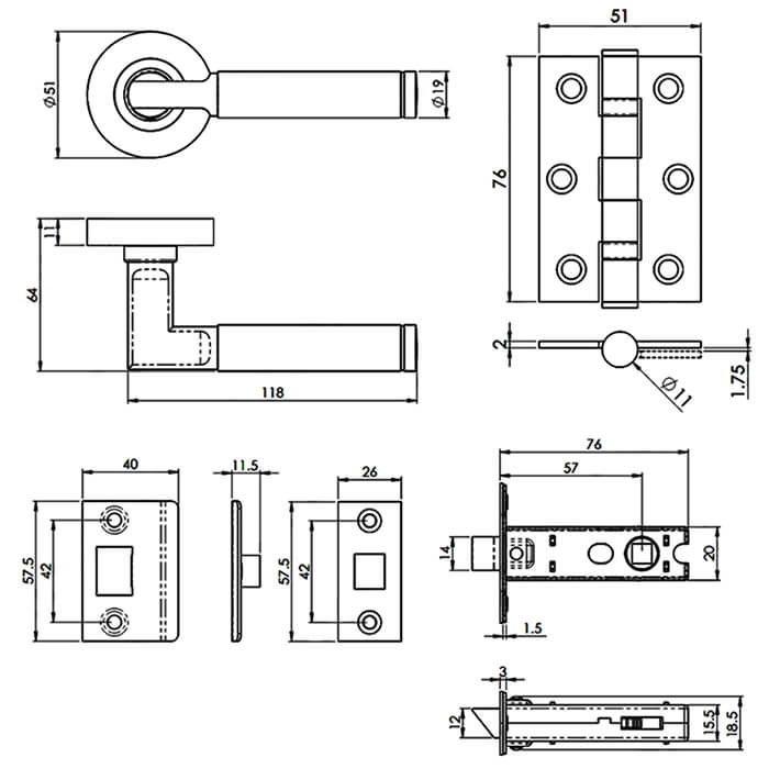 Carlisle Brass Serozzetta Belas Latch Pack - Ultimate Door Pack