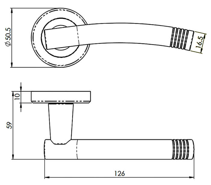 Carlisle Brass Serozzetta Carolina Lever Handle On Round Rose