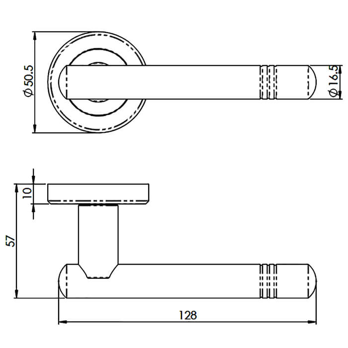 Carlisle Brass Serozzetta Atalaya Straight Bar Lever Handle with Ring Detail