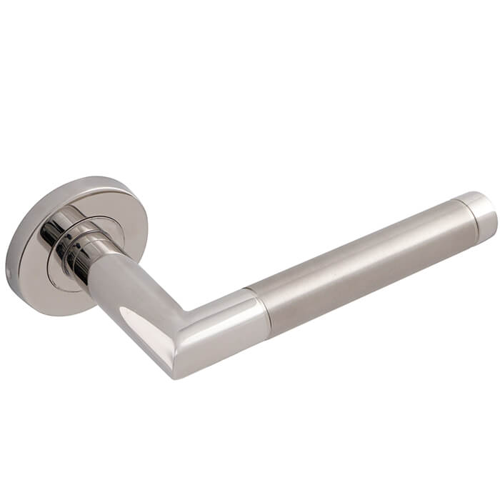 Joseph Miles Mitred Stainless Steel Lever Handle On Round Rose