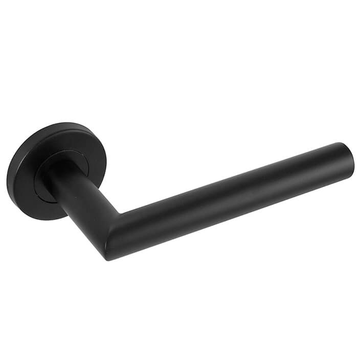Joseph Miles Mitred Stainless Steel Lever Handle On Round Rose
