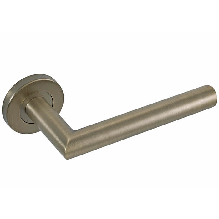 Joseph Miles Mitred Stainless Steel Lever Handle On Round Rose