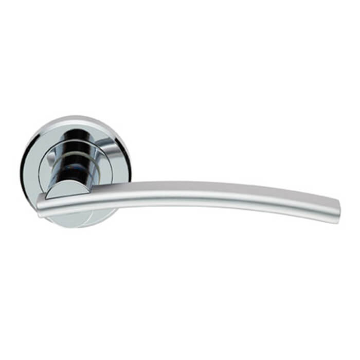 Carlisle Brass Serozzetta Cumulus Flat Slender Arched Lever Handle on Rose