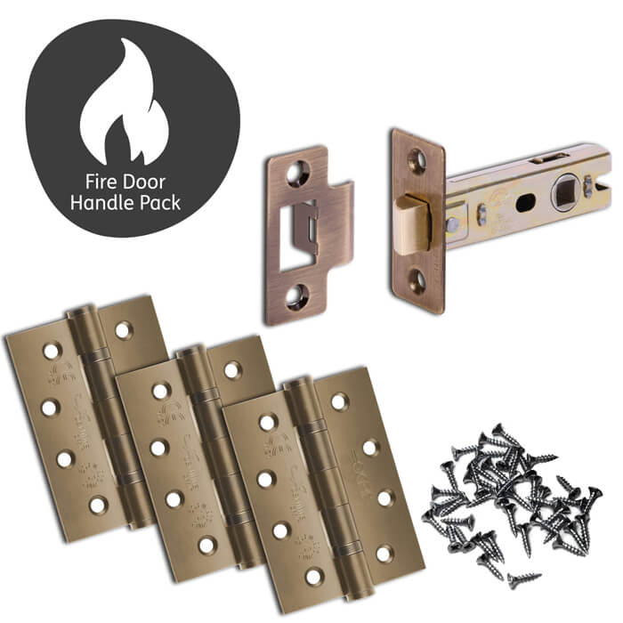 Xl Joinery Oglio Fire Door Handle Pack - Antique Bronze