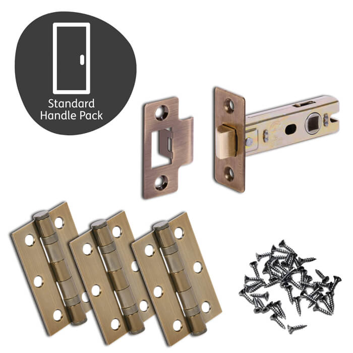 XL Joinery Oglio Standard Door Handle Pack Antique Bronze
