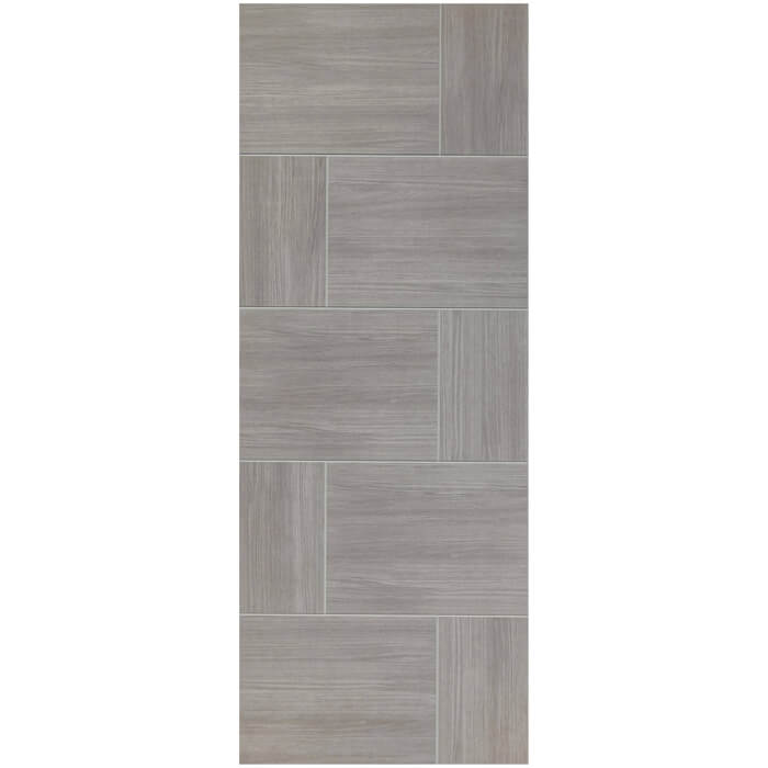 XL Joinery Ravenna Laminate Internal Fire Door with 10 Panels  - Prefinished White Grey