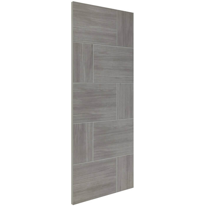 XL Joinery Ravenna Laminate Internal Fire Door with 10 Panels  - Prefinished White Grey