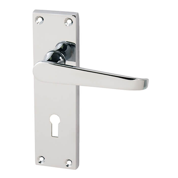 Joseph Miles Victorian Traditional Lever Handle with Lock Profile on Backplate