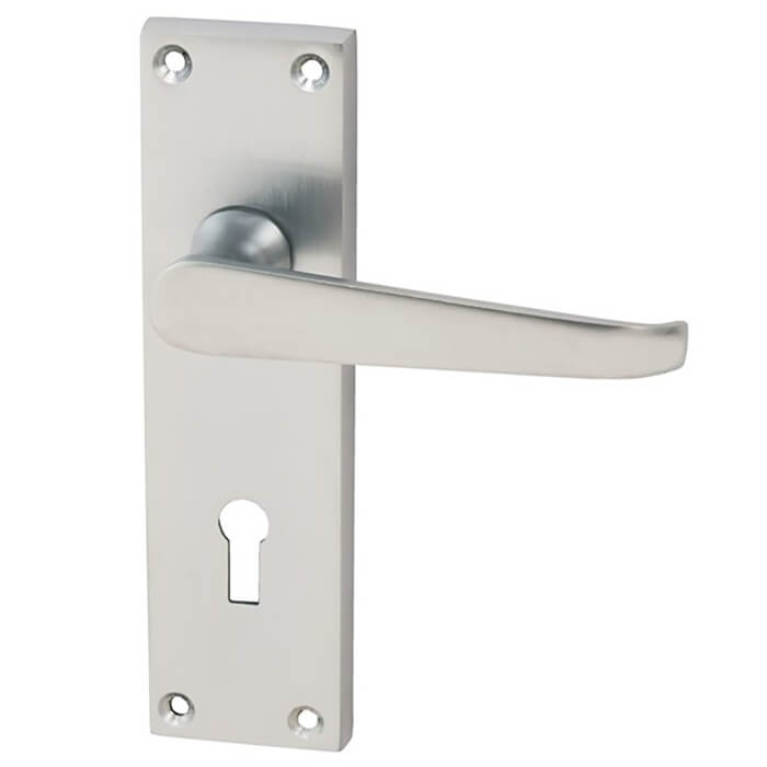 Joseph Miles Victorian Traditional Lever Handle with Lock Profile on Backplate