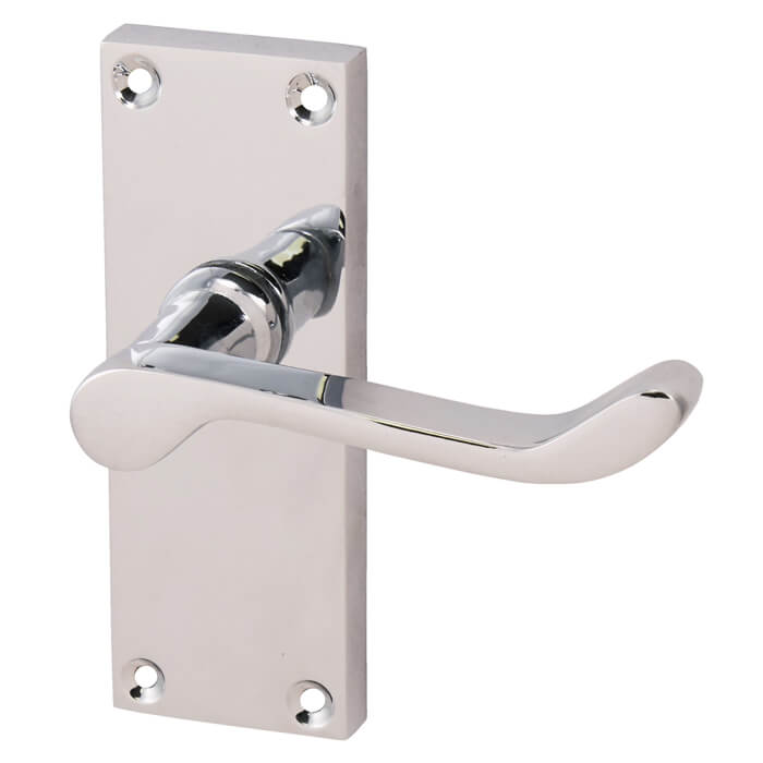 Joseph Miles Victorian Scroll Lever Handle on Latch Backplate
