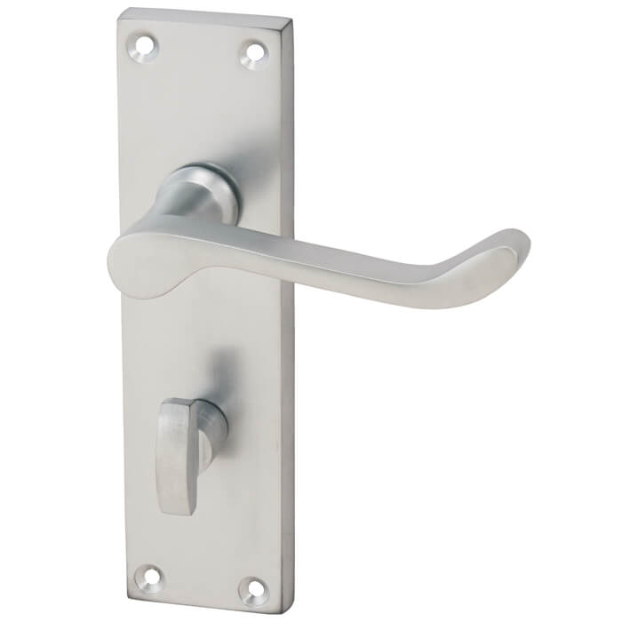 Joseph Miles Victorian Scroll Bathroom Lever Handle with Privacy Lock