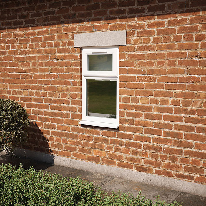 Crystal 2 Clear Glass Double Glazed uPVC Window - White
