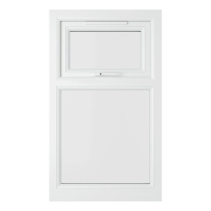 Crystal 2 Clear Glass Double Glazed uPVC Window - White