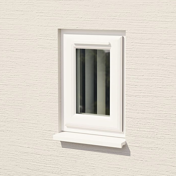 Crystal 1 Clear Glass Double Glazed uPVC Window - White