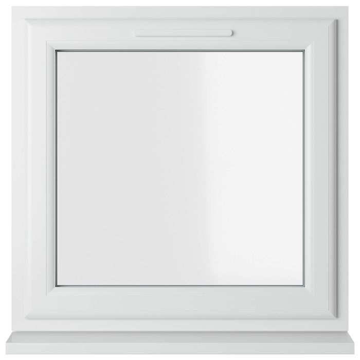 Crystal 1 Clear Glass Double Glazed uPVC Window - White