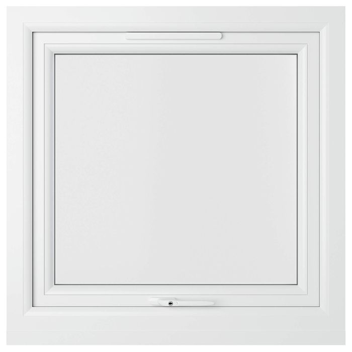 Crystal 1 Clear Glass Double Glazed uPVC Window - White