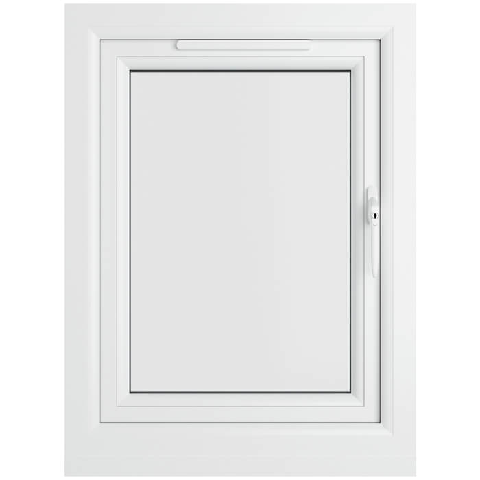 Crystal 1 Clear Glass Double Glazed uPVC Window - White - Right Handed