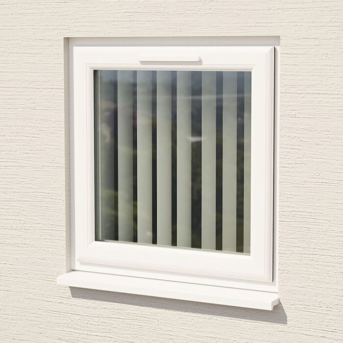 Crystal 1 Clear Glass Double Glazed uPVC Window - White