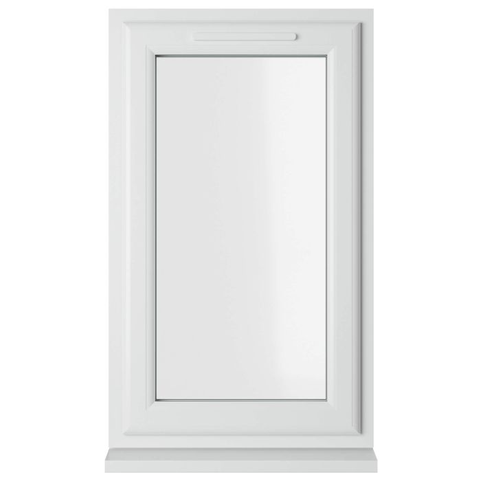 Crystal 1 Clear Glass Double Glazed uPVC Window - White