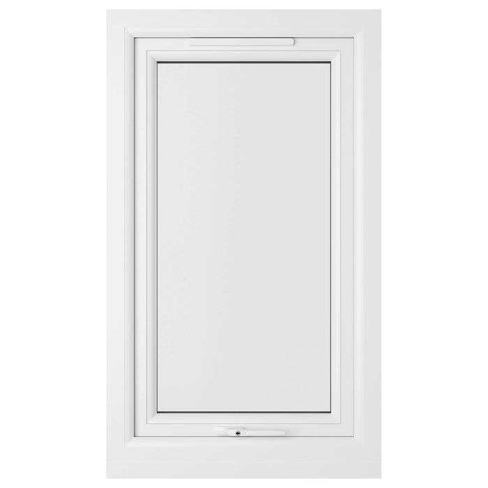 Crystal 1 Clear Glass Double Glazed uPVC Window - White