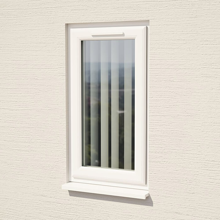 Crystal 1 Clear Glass Double Glazed uPVC Window - White