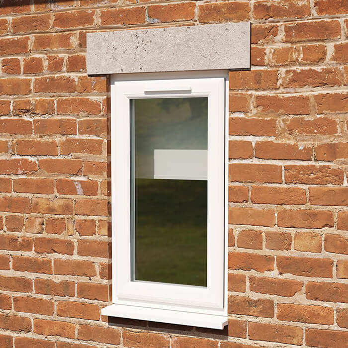 Crystal 1 Clear Glass Double Glazed uPVC Window - White