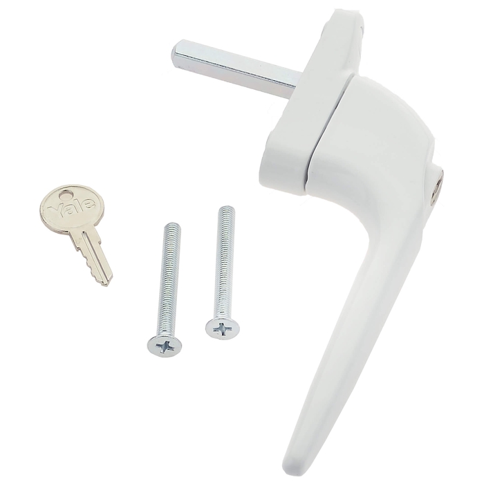 Crystal 1 Obscure Glass Double Glazed Side Hung uPVC Window - Black and White - Left Hand