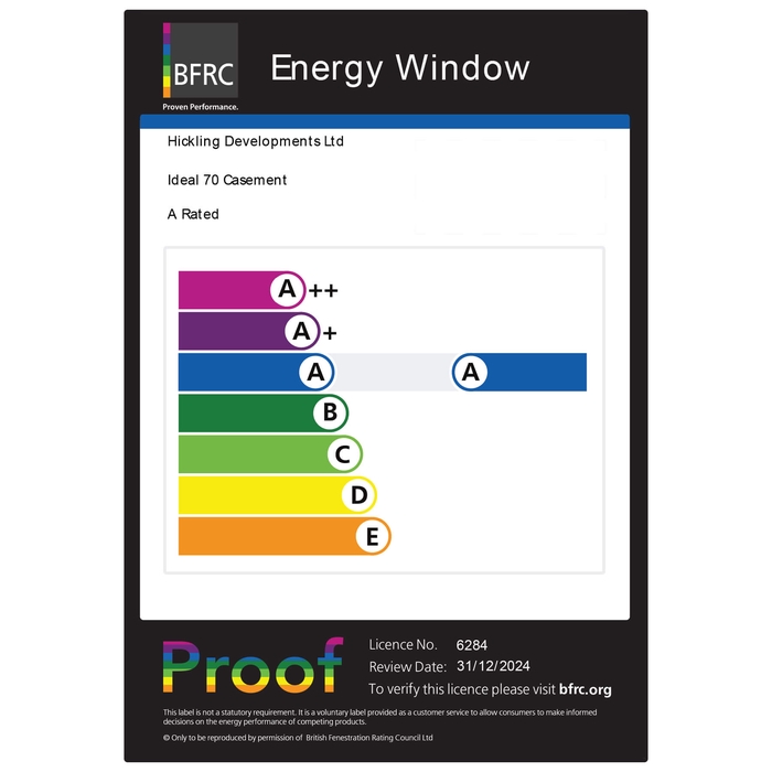 Crystal 1 Obscure Glass Double Glazed Side Hung uPVC Window - Black and White - Left Hand