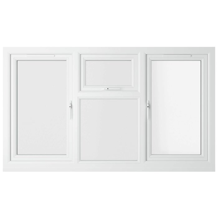 Crystal 4 Clear Glass Double Glazed uPVC Window - Agate and White - Left and Right Handed