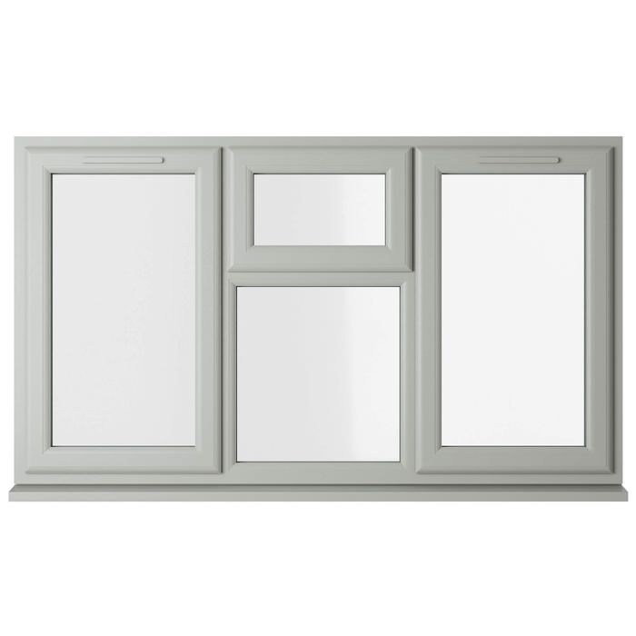 Crystal 4 Clear Glass Double Glazed uPVC Window - Agate and White - Left and Right Handed