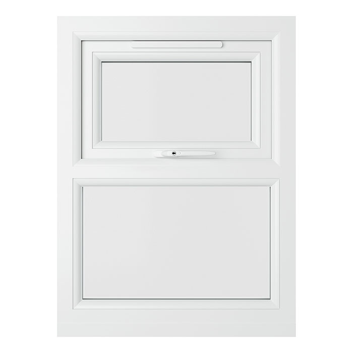 Crystal 2 Clear Glass Double Glazed uPVC Window - White