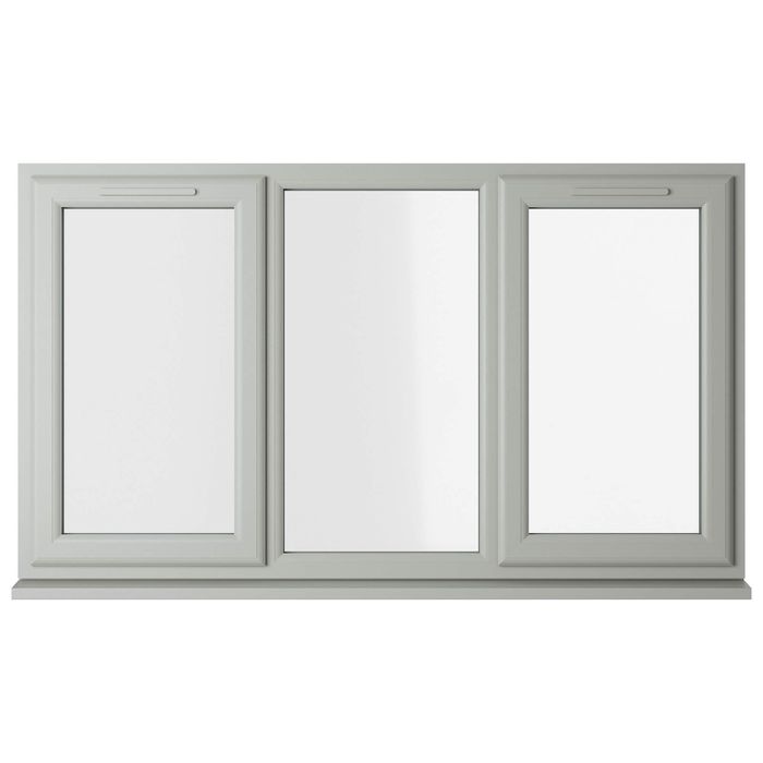 Crystal 3 Clear Glass Double Glazed uPVC Window - Agate and White - Left and Right Handed