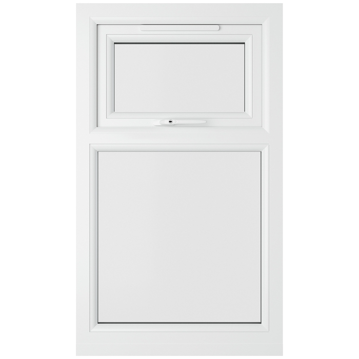 Crystal 2 Clear Glass Double Glazed uPVC Window - Black and White