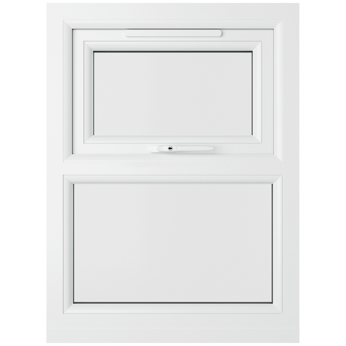 Crystal 2 Clear Glass Double Glazed uPVC Window - Black and White