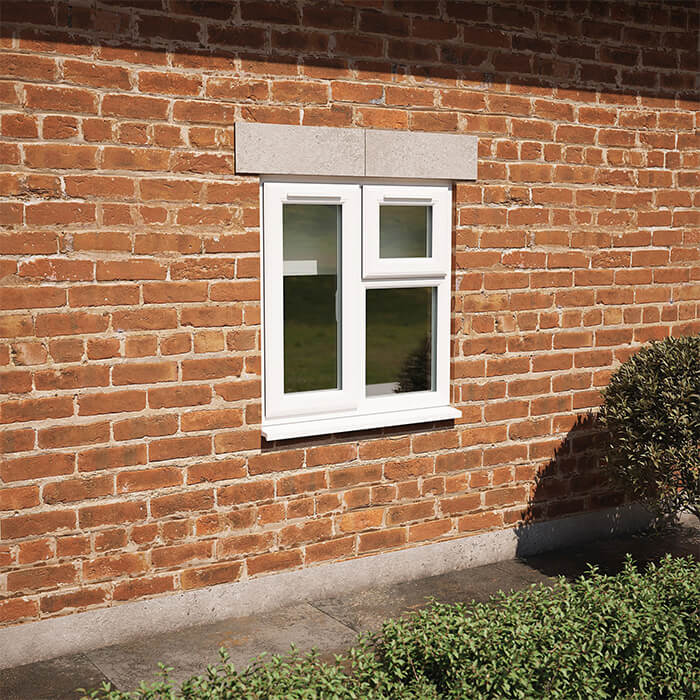 Crystal 3 Clear Glass Double Glazed uPVC Window - White - Left Handed