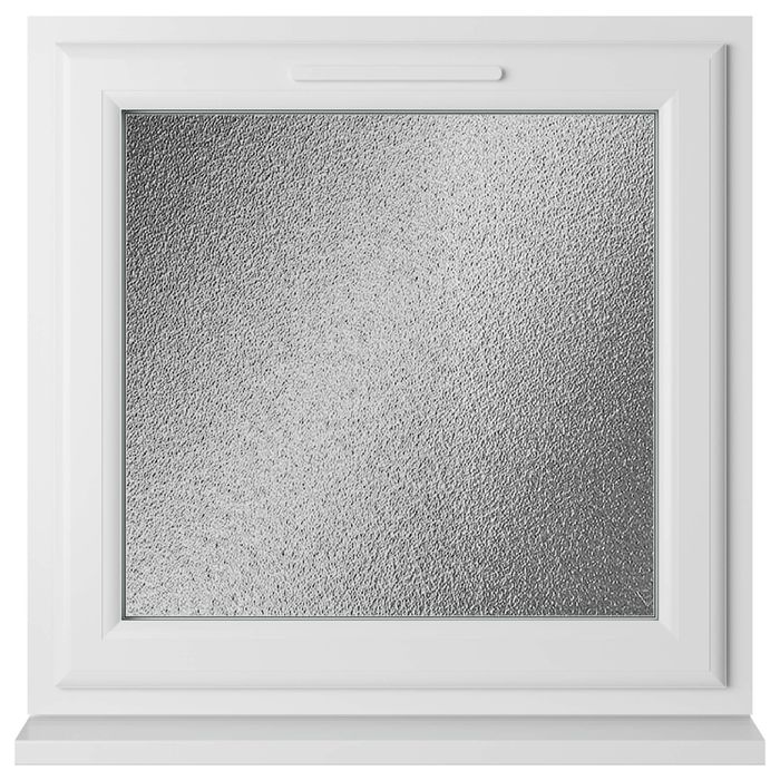 Crystal 1 Obscure Glass Triple Glazed uPVC Window - White
