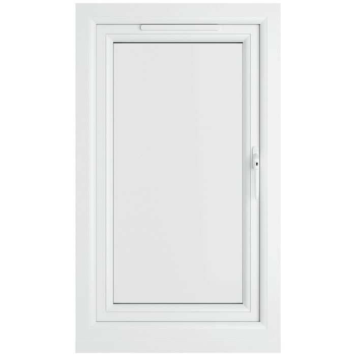 Crystal 1 Clear Glass Double Glazed uPVC Window - Black and White - Right Handed