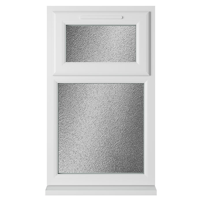 Crystal 2 Obscure Glass Triple Glazed uPVC Window - White