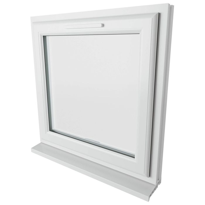 Crystal 1 Clear Glass Triple Glazed uPVC Window - White